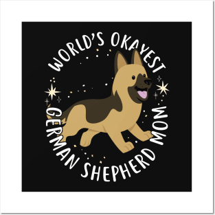 World's Okayest German Shepherd Mom Posters and Art